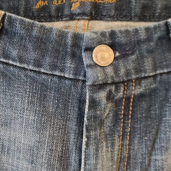 7 For All Mankind Blue Flare Jeans - Picture 9 of 12